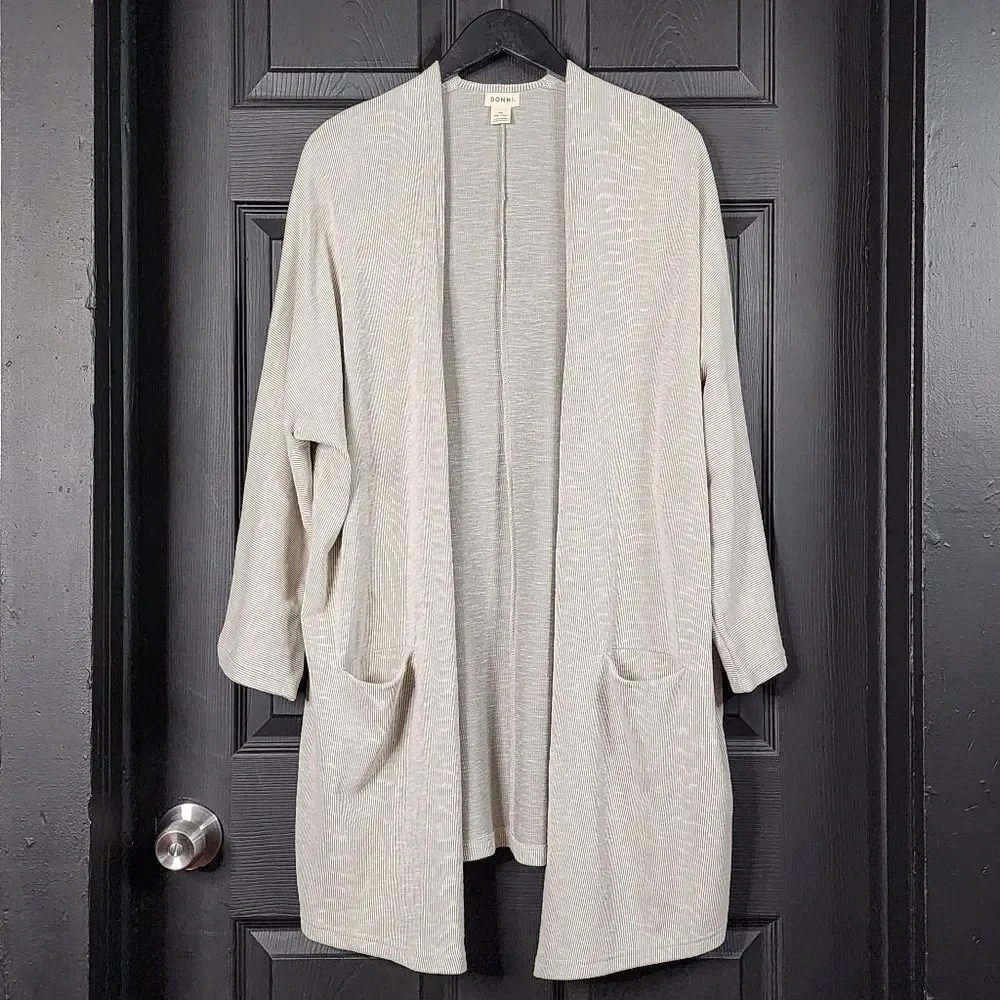 DONNI. Ribbed Sweater Coat